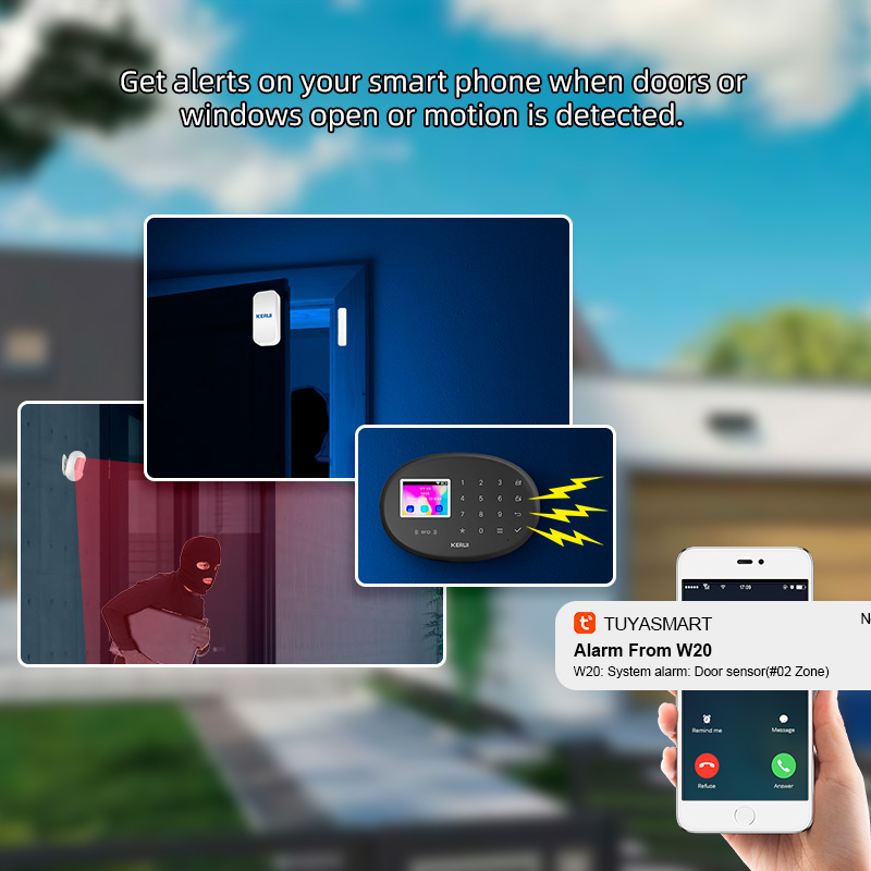 Home Zone Security App - KERUI WiFi + 4G/2G Home Security