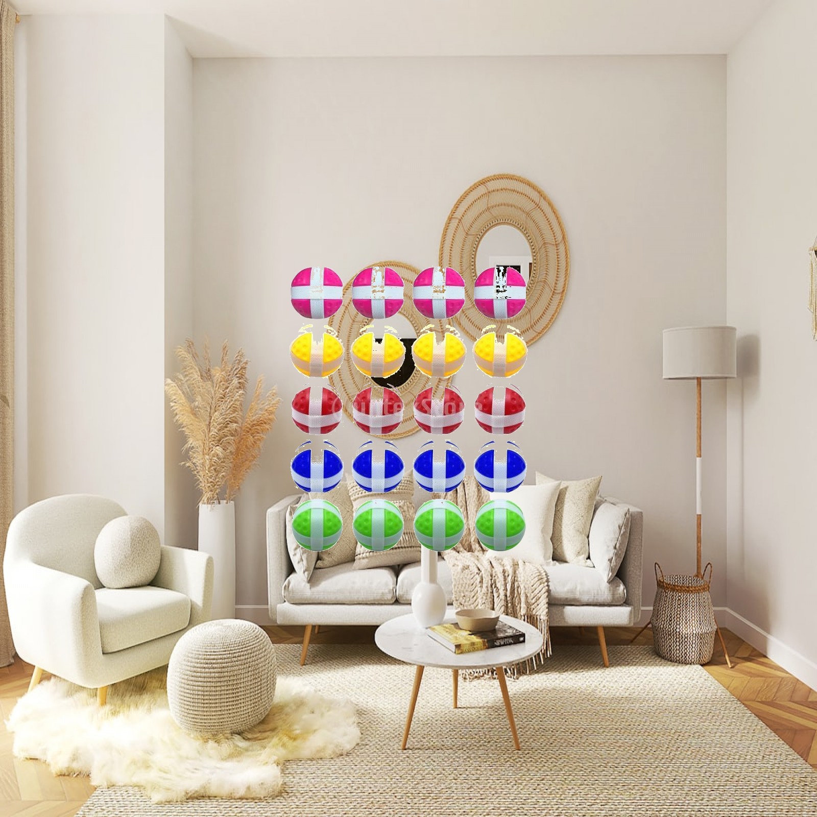 Home Security Game - Mini Sticky Golf Balls Plastic Nylon