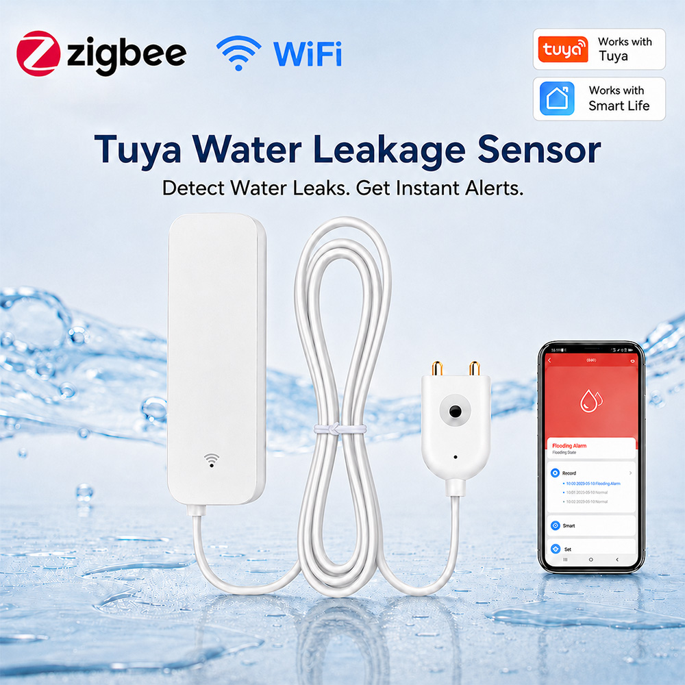 Home Security App - ZigBee WiFi Water Leak Sensor Flood