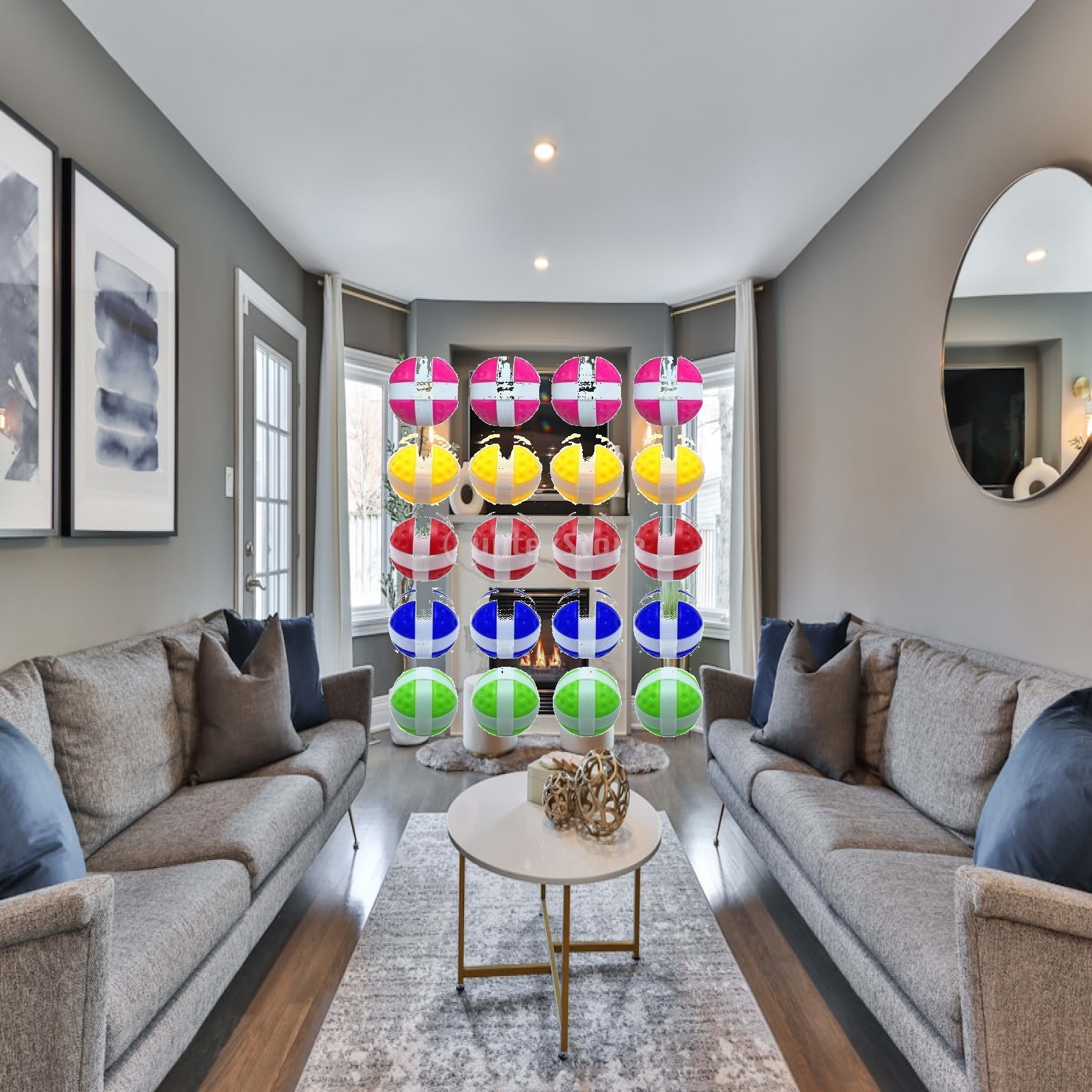 Home Security Game - Mini Sticky Golf Balls for Fabric