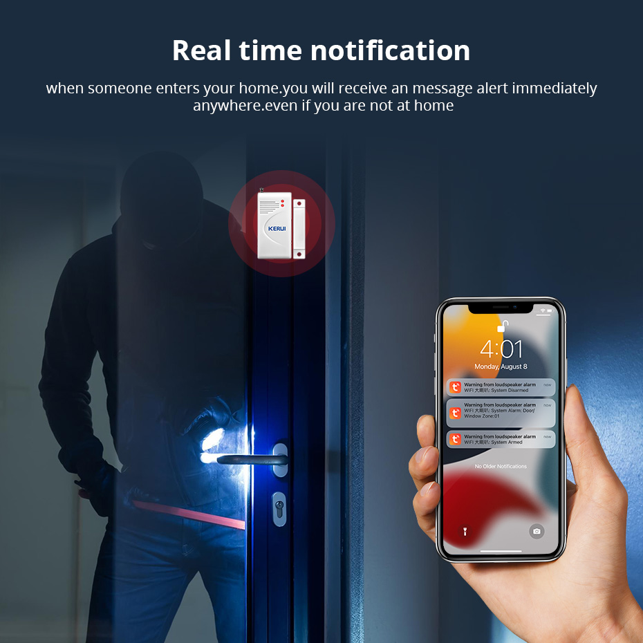 KERUI Tuya Smart WIFI Wireless - огляд і ціна Home Zone Security App