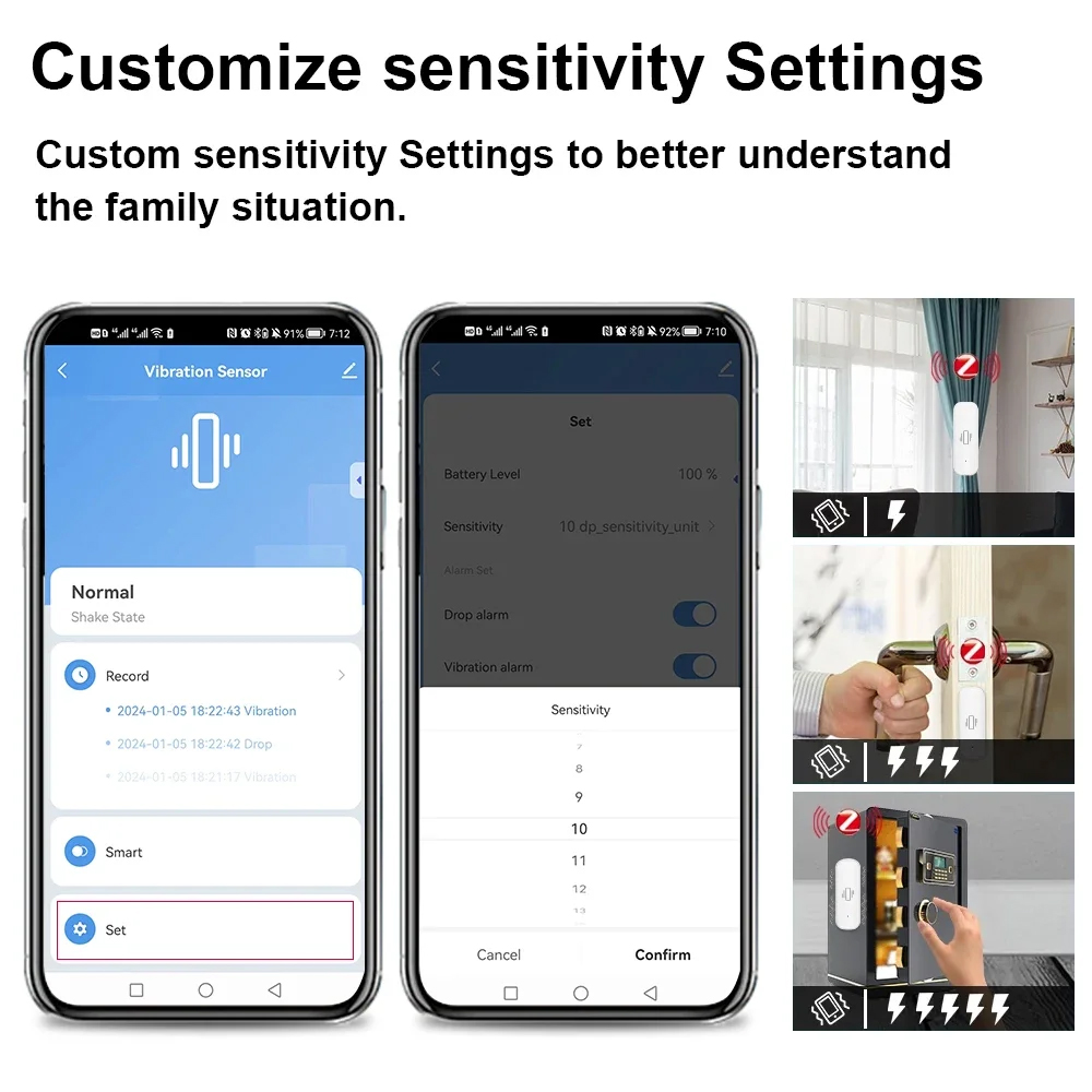 Smart ZigBee Vibration Sensor  - огляд і ціна Home Security App