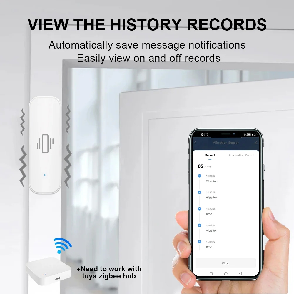 Smart ZigBee Vibration Sensor  - огляд і ціна Home Security App