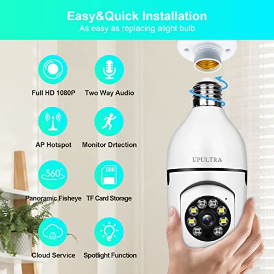 Light Bulb 1080P Security Wire - огляд і ціна Home Security Alarm