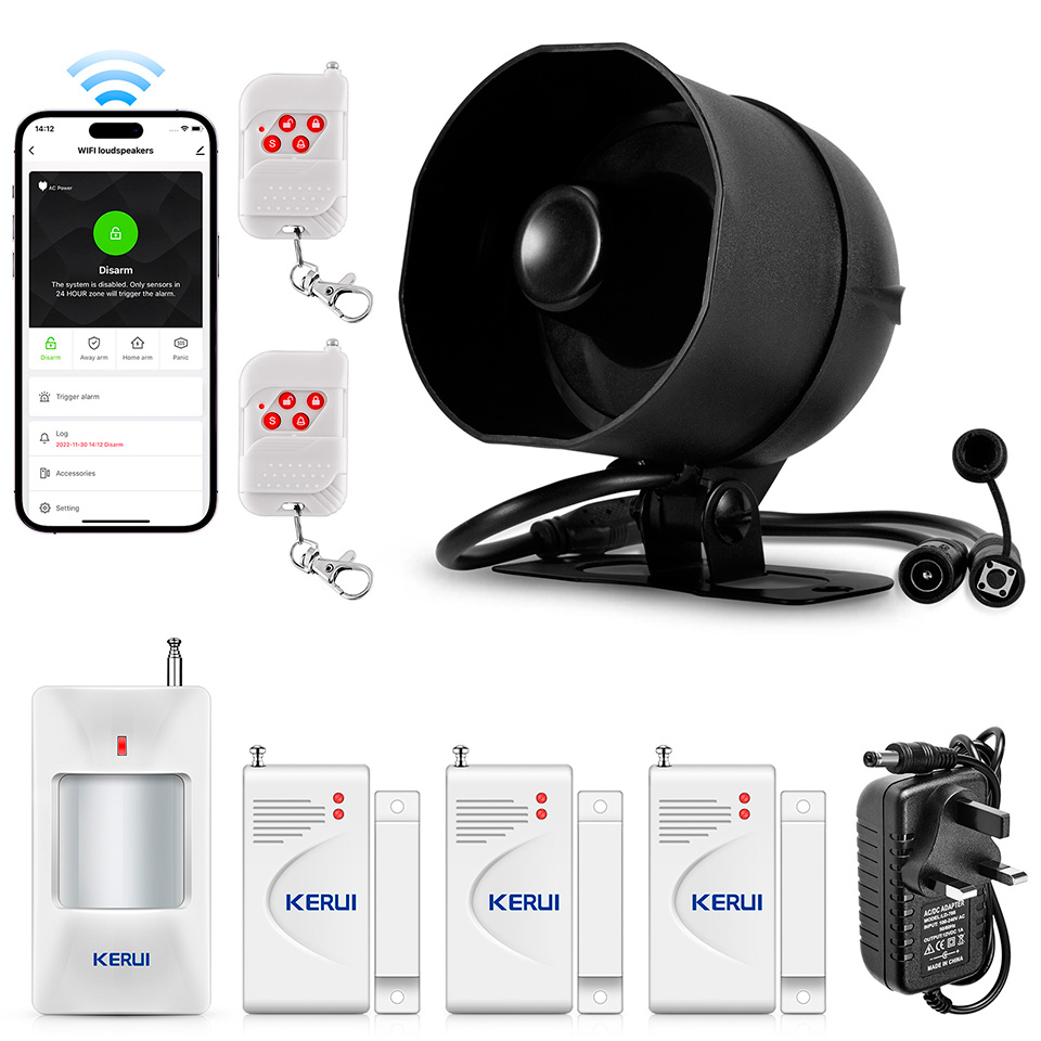 KERUI WIFI Alarm System Siren  - огляд і ціна Home Zone Security App