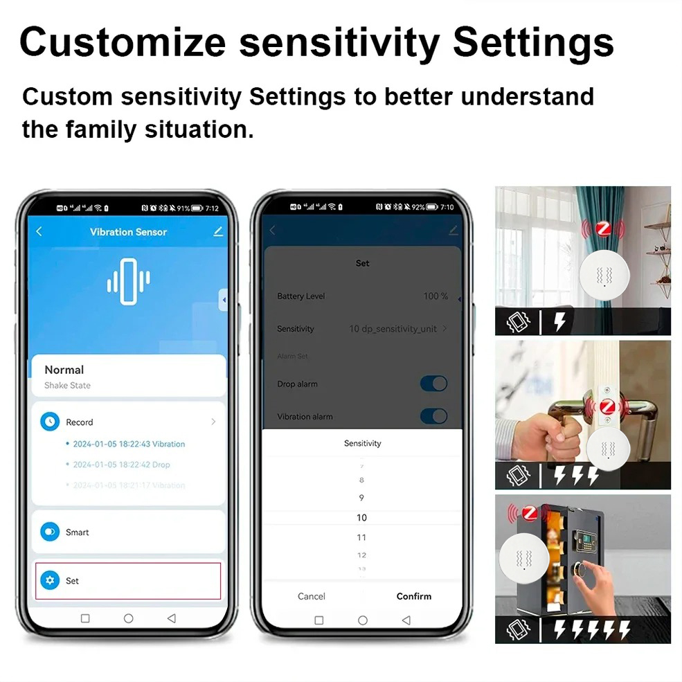 Tuya Zigbee Smart Vibration Se - огляд і ціна Home Security App