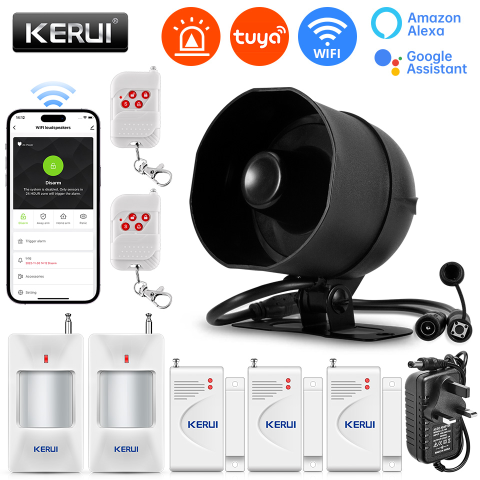 KERUI 120db Loud Sound Alarm S - огляд і ціна Home Zone Security App