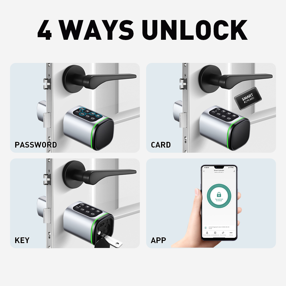 Smart Cylinder Lock Tuya 60-90 - огляд і ціна Home Security Packages